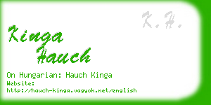 kinga hauch business card